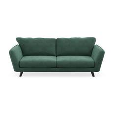 Trend Lyx 3-sits Soffa - Grön Sammet 3 sits soffa med divan