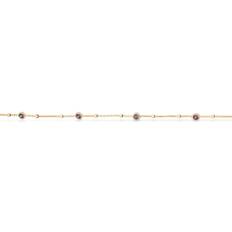 Scrouples Armbånd lilla cubic zirkonia i forgyldt 17+2 cm