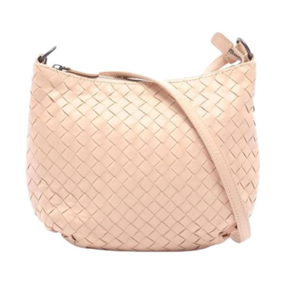 Bottega Veneta Vintage Pre-owned Intrecciato Skuldertaske - Vintage - Dame - Lyserød - ONE SIZE - Uld