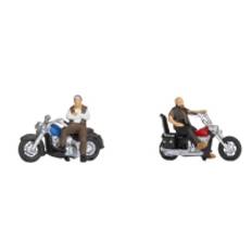 NOCH H0 Rocker på motorcyklar Målad, Sittande