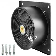 VEVOR Industriel udsugning Metal aksial udstødningsventilation Kommerciel luftblæser blæser 254mm / 10" tommer (2 polet) 1850m3/h til lager Restaurant Garage Hjem Badeværelse Køkken