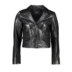 Mia Cropped Leather Blazer