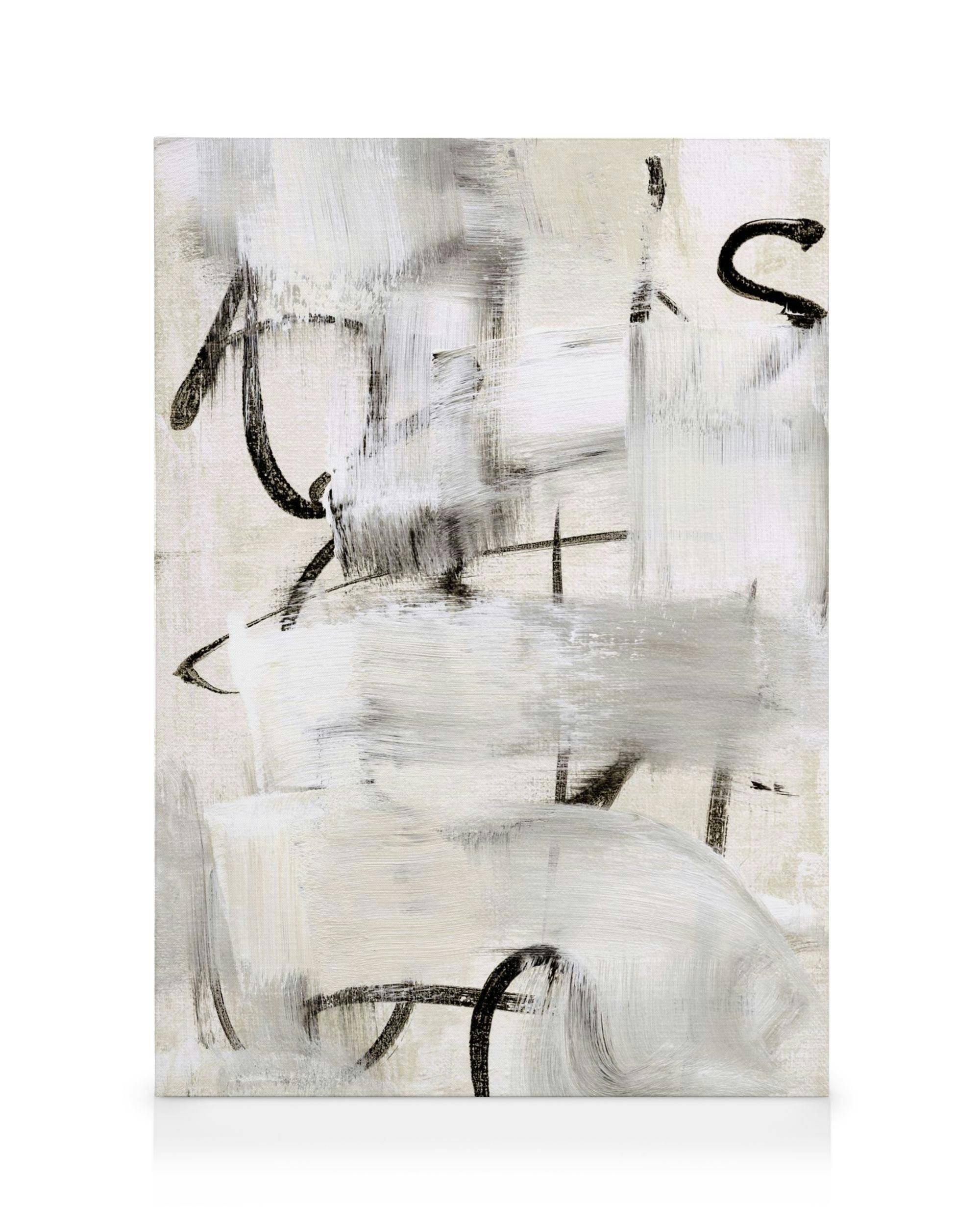 Canvastavlor Painted Abstract Canvastavla (70x100 cm - Svart ram)