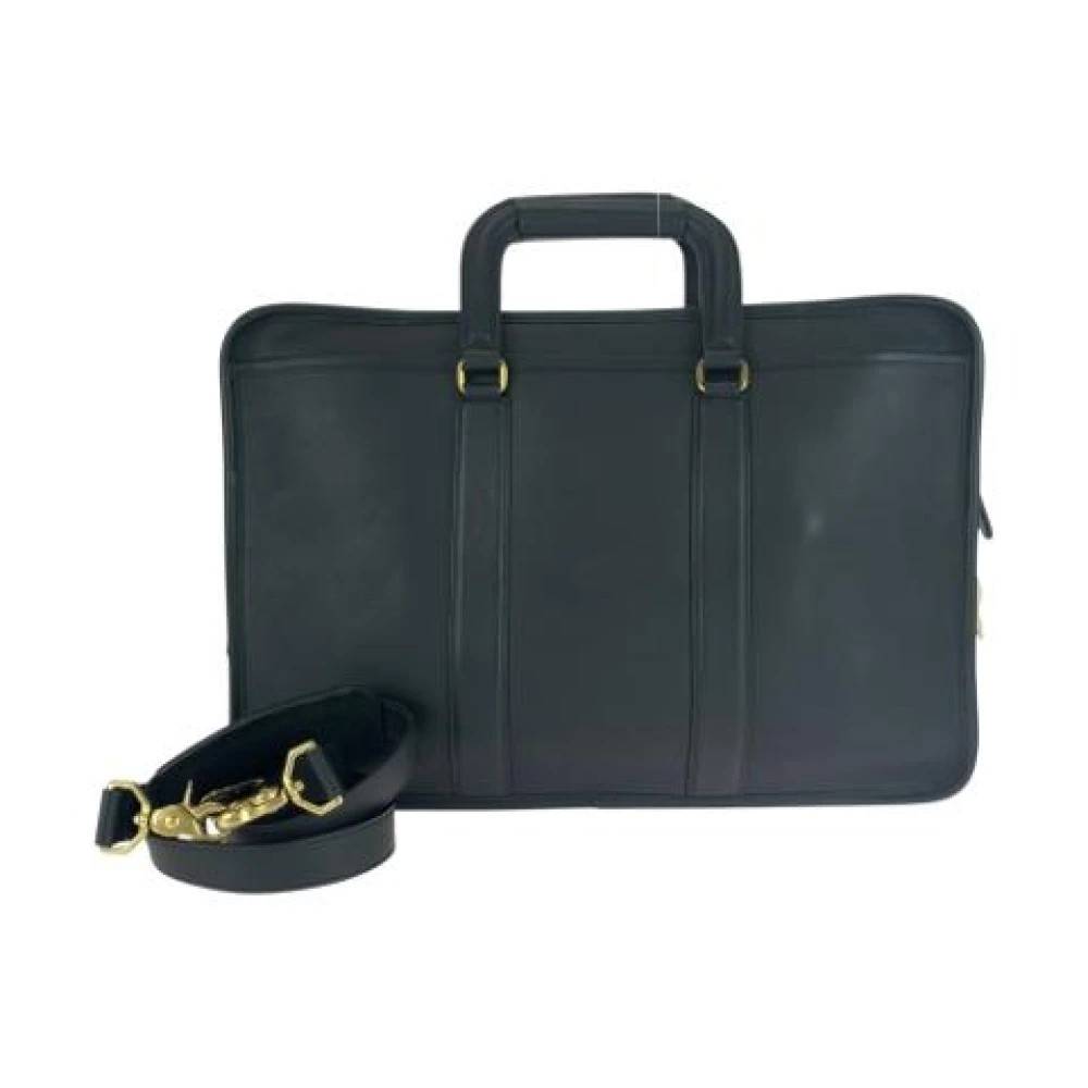 Coach Pre-owned Pre-owned Briefcase Håndtaske Skuldertaske - Vintage - Herre - Sort - ONE SIZE - Uld