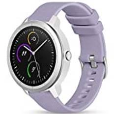 Vobafe 20 mm rem kompatibel med Garmin Vivoactive 3-rem, mjukt silikonrem ersättningsarmband för Garmin Vivoactive 3 Music/Venu/Vivomove 3/Luxe/Style/HR/Forerunner 245/645 Music, violett