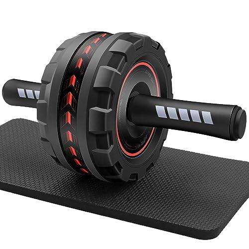 FEELCAT Ab Roller, Quiet, Wide Roller, High Stability, Suitable for Beginners and Women, 200kg Weight Capacity, Ab Roller, Knee Protection Mat, Streng