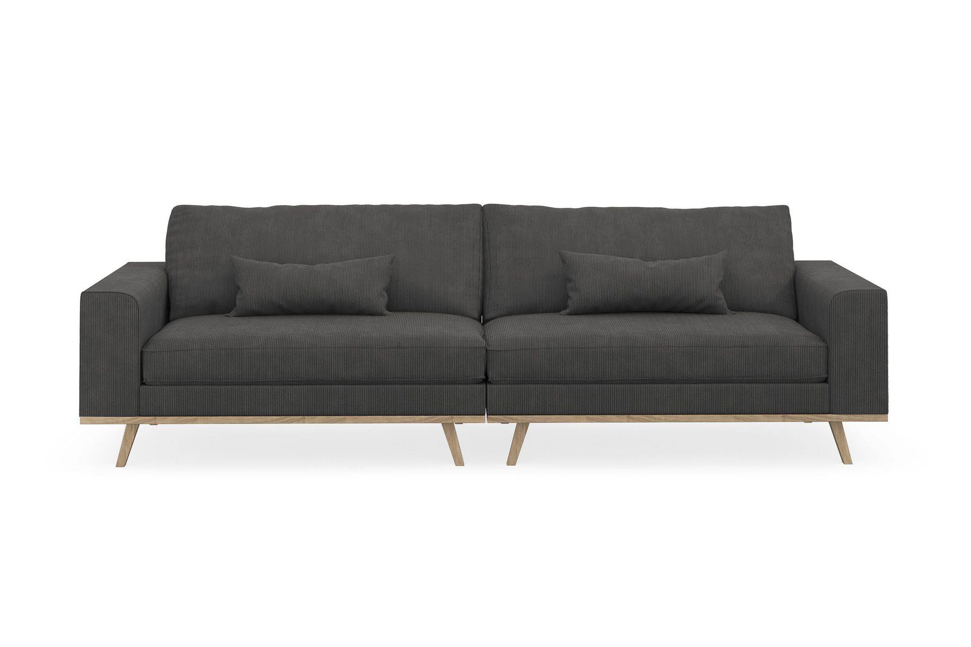 Copenhagen 4-personers Manchestersofa - Mørkegrå