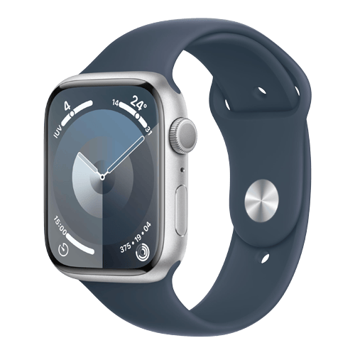 Apple Watch Series 9 (2023) GPS+Cellular - Aluminium/Sport Band 45 mm / Nyskick / Silver
