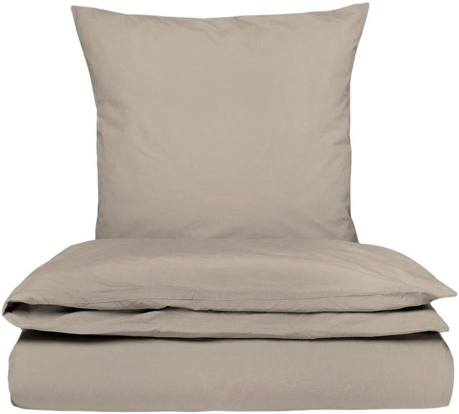 Sekan Stonewashed Satin Sengesæt - 140x200 Sängkläder Från Magasin - Valnød Brun (140x200)