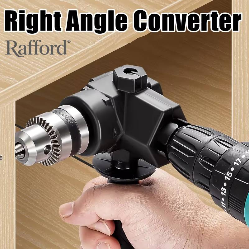 90° Three Jaw Chuck Corner Impact Drill Adapter Right Angle Bend Extension Chuck Drill Adapter Right Angle Converter Accessory