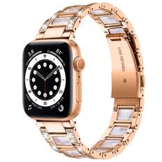 Diamond Bracelet Apple Watch Series 10 42mm Rosegold Pearl