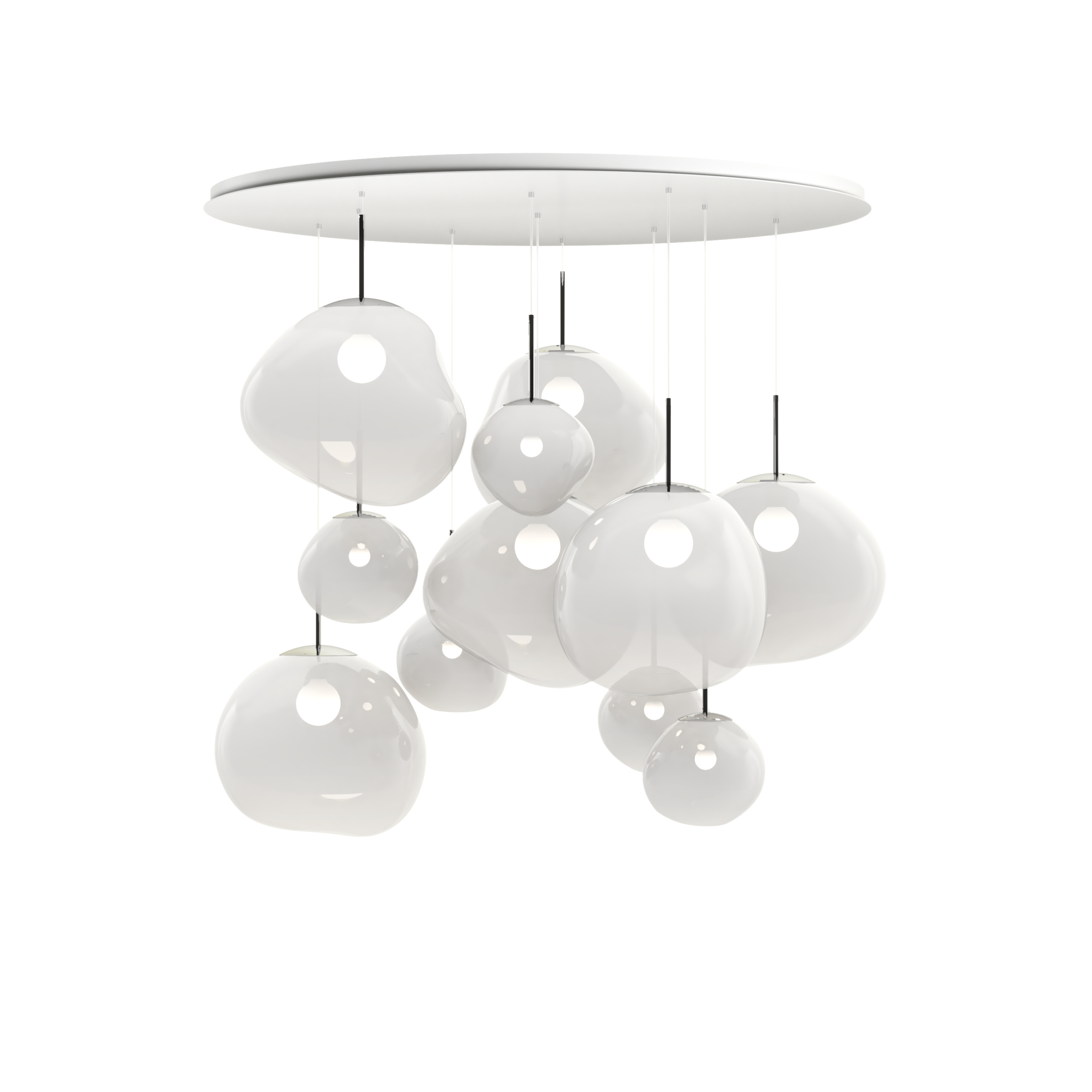 TOM DIXON - Melt Pendel System, Mega Opal/Silver.