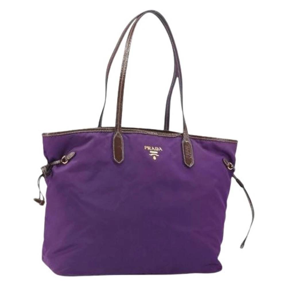 Prada Vintage Pre-owned Nylon Tote Bag - Vintage - unisex - Lilla - ONE SIZE - Nylon