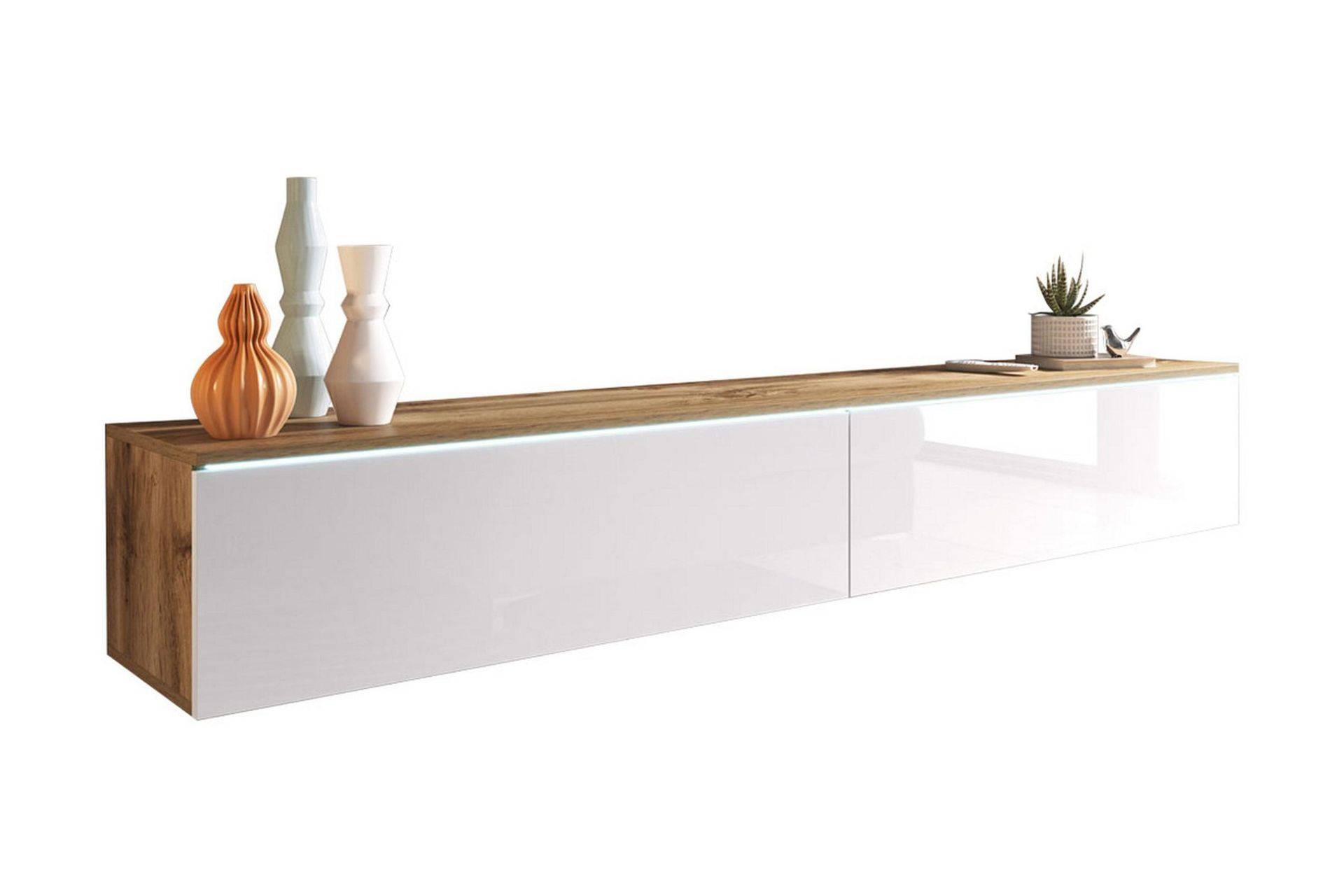 Concept 55 Cuguen TV-bänk 180 cm - Trä/Natur/Vit Tv-bänkar
