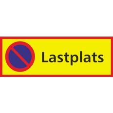 Skylt Parkering Förbjuden Lastplats Aluminium 590x210mm