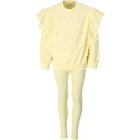 VRS børne sweatbluse og leggings str. 98/104 - gul