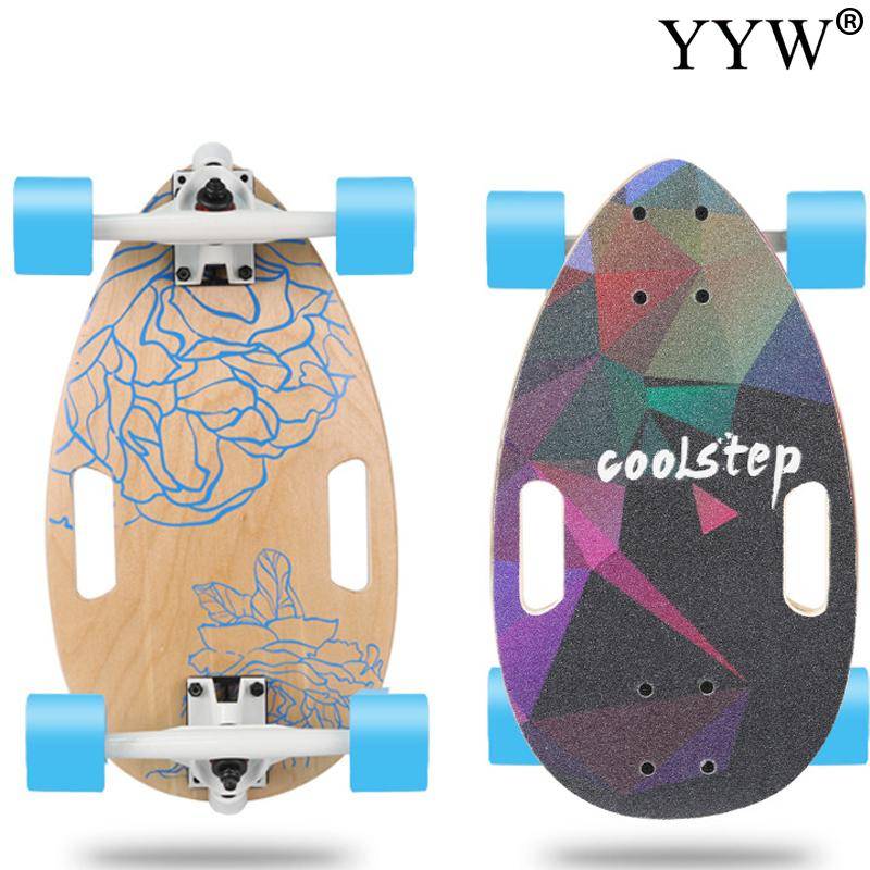 Skate board öre komplett 44cm*26cm flickor skateboard däck mini cruiser board melon äggform skateboard city road skating kid - A9