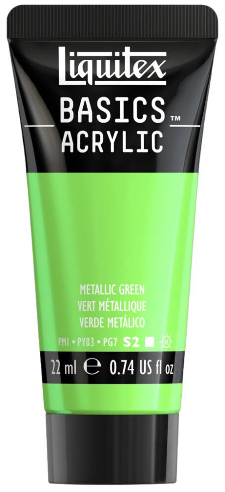 AKRYLFÄRG LIQUITEX BASICS METALLISK LJUSGRÖN 22ML