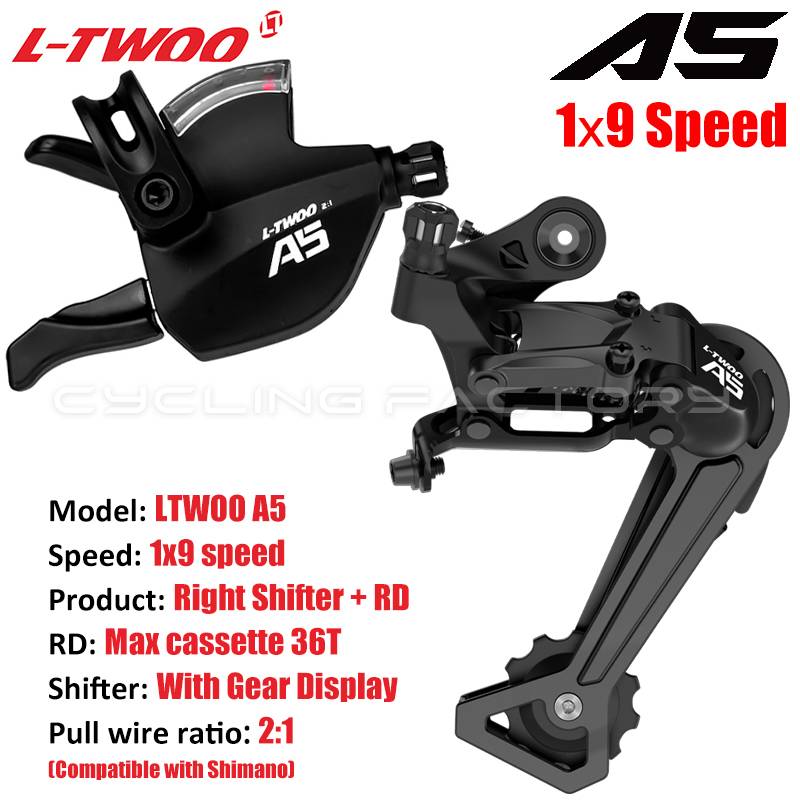LTWOO A5 9 Speed MTB Bike Transmission Groupset Trigger Shifter Rear Derailleur Compatible With Shimano Bicycle Parts
