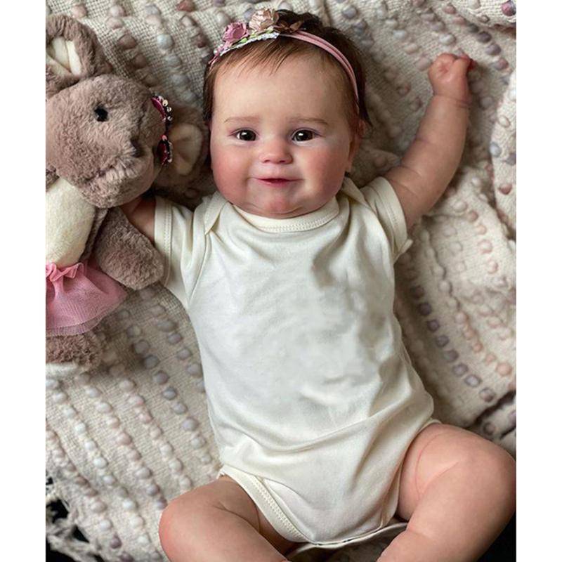 NPK 50 CM Reborn Doll Maddie Bath Doll Helkropp Silikon Vattentät Hand-detaljerad målning Naturtrogna dockor No Toy