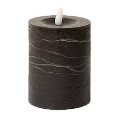 C'est Bon Rustic finish LED pillar candle - Ljus - CHARCOAL / brown