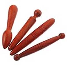 GARVALON 4St Akupunkturstick Fötter Massage Stick Fot Massage Verktyg Fot Zonterapi Massager Thai Massage Verktyg Manuell Massage Verktyg Hand Massage Trä Massage Verktyg Massage Stick Trä