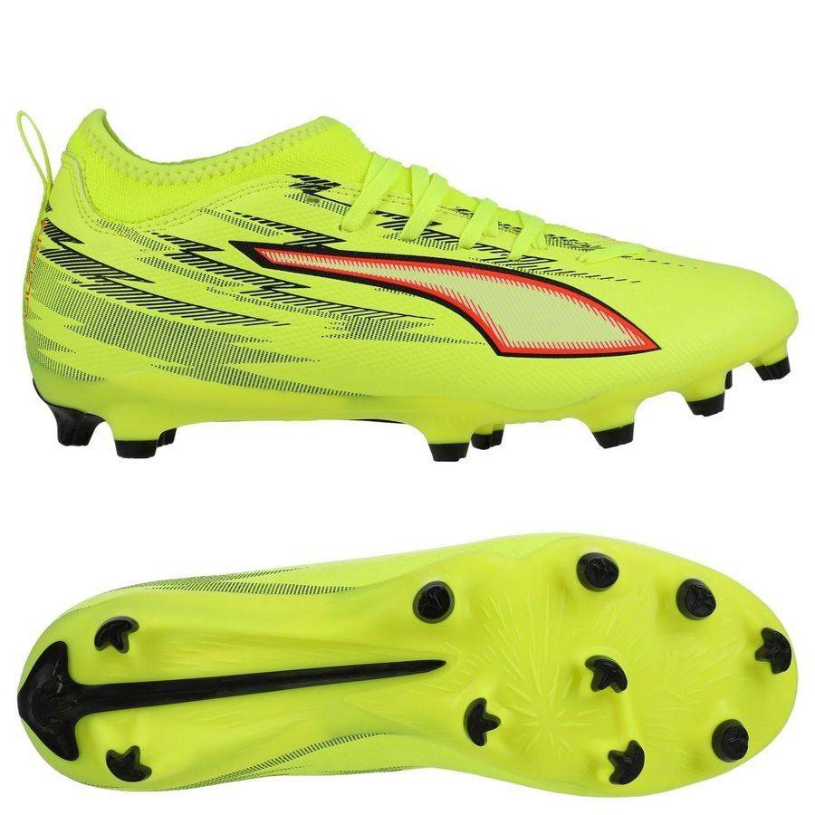 PUMA Ultra 6 Match FG/AG Unleashed - Gul/PUMA Svart/Röd/Gul Barn - ['Gul'] (37)