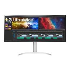 LG UltraWide 38BQ85C-W - LED-skärm - böjd - 38 (37.5 visbar) - 3840 x 1600 UWQHD+ @ 75 Hz - IPS - 300 cd/m² - 1000:1 - HDR10 - 5 ms - 2xHDMI, DisplayPort, USB-C - högtalare - vit