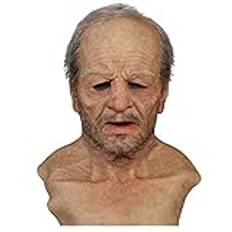 Skrämmande Halloween Mask Old Man Mask Mjuk Latex läskig Halloween Mask Fancy klänning för Halloween kostym fest (C)