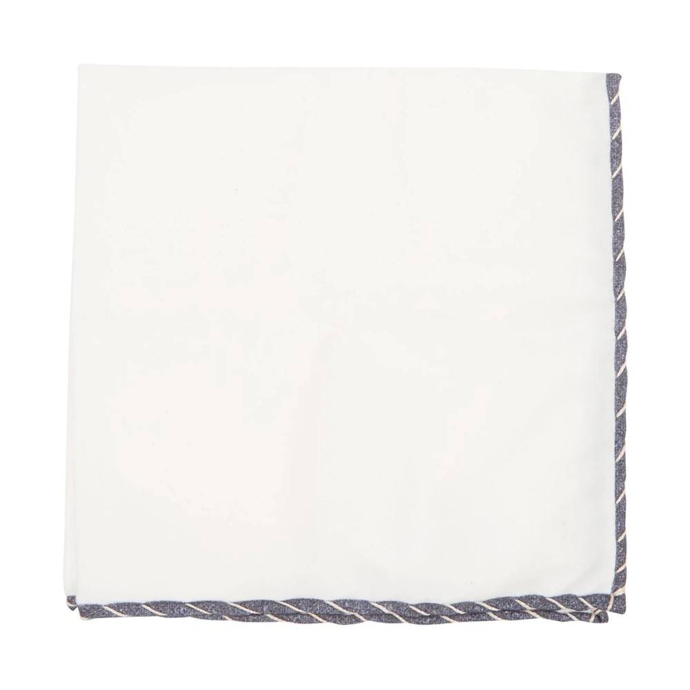 Eleventy Bomuld Clutch med Broderi - - Accessories - Herre - Hvid - ONE SIZE - Bomuld - Bomuld Clutch med Broderi