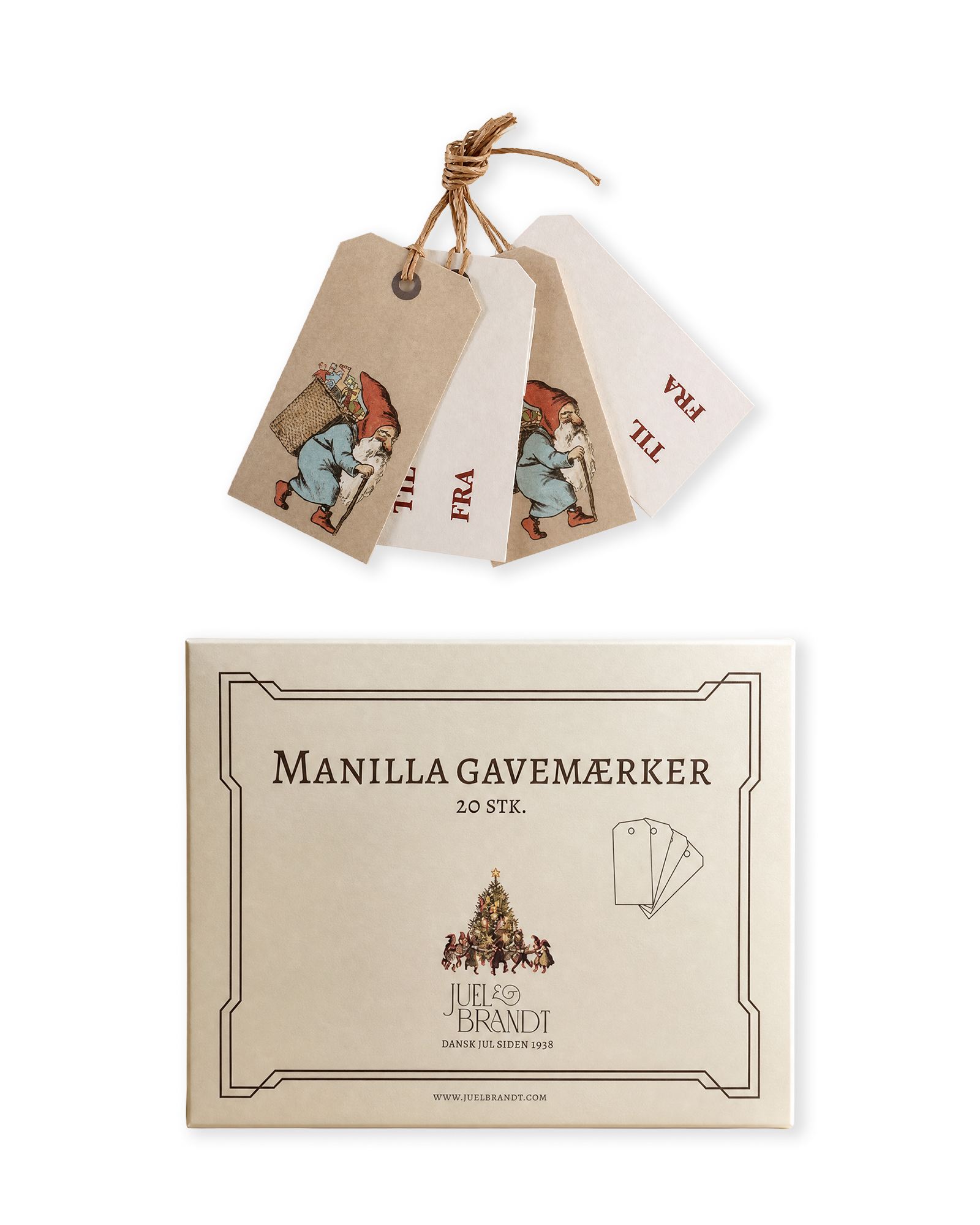 Manilla gavemærker 20-pak