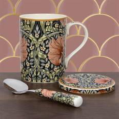 William Morris Pimpernel Blush - Presentset med mugg, glasunderlägg & tesked