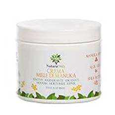 MANUKA HONEY CREAM – NATURA ONLY: Aloe Vera + sheasmör + kokosnötolja. Anti-klåda, naturlig fuktighetskräm för ansikte och kroppslotion för torr hud, solskyddsmedel.