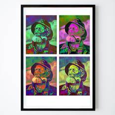 Pop Art Poster: Bearded Sailor Smoking a Pipe av Ida Publishing