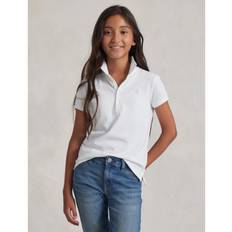 Polo Ralph Lauren för flickor. 313573242005 Polotröja med vit logotyp (8/10Años=136/142cm), Casual, Bomull, Kort ärm, barnmode - Vit (8/10Años=136/142cm)