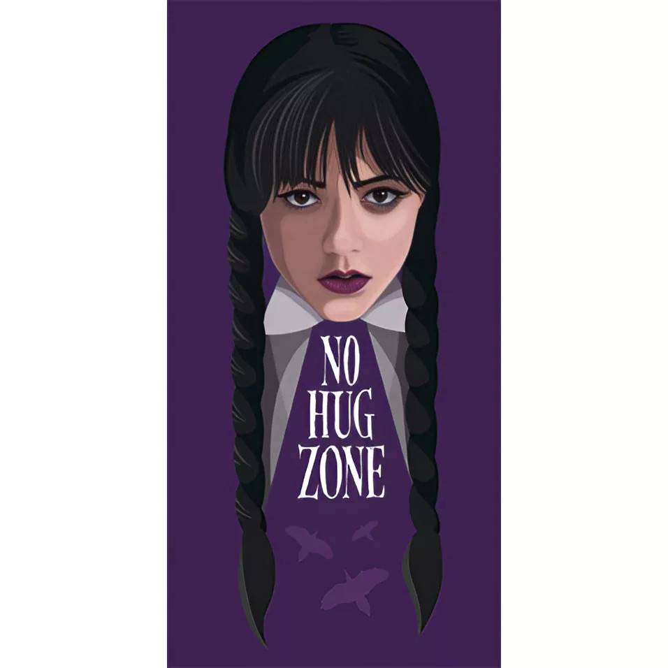 Badhandduk Wednesday No Hug Zone 70x140 cm 100% bomull