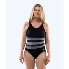 Watery badedragt med indlæg til damer - Mystique Stripes - Sort
