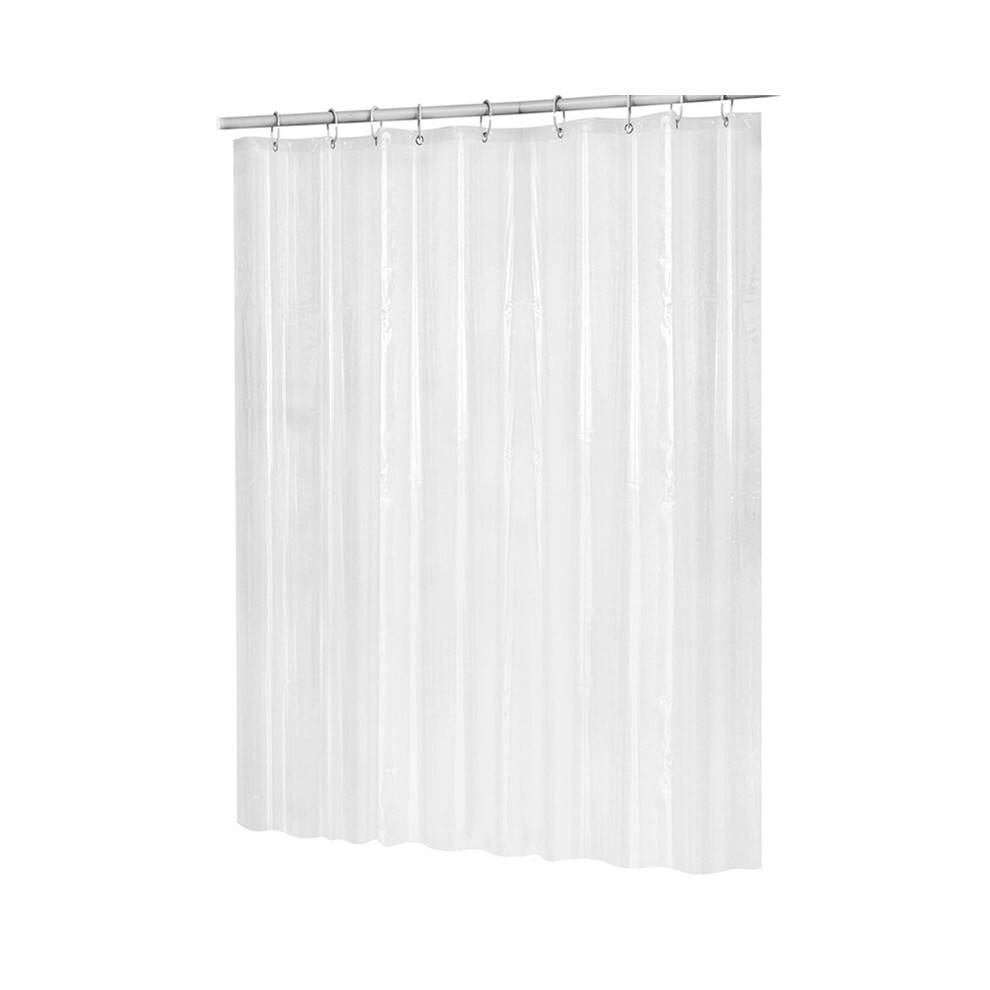 180Cmx180Cm Plastic Peva Waterproof Shower Curtain Transparent White Clear Bathroom Curtain Luxury Bath Curtain With Hooks