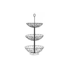 Fruktskål DKD Home Decor Svart Metall Geometrisk 28 x 28 x 58 cm