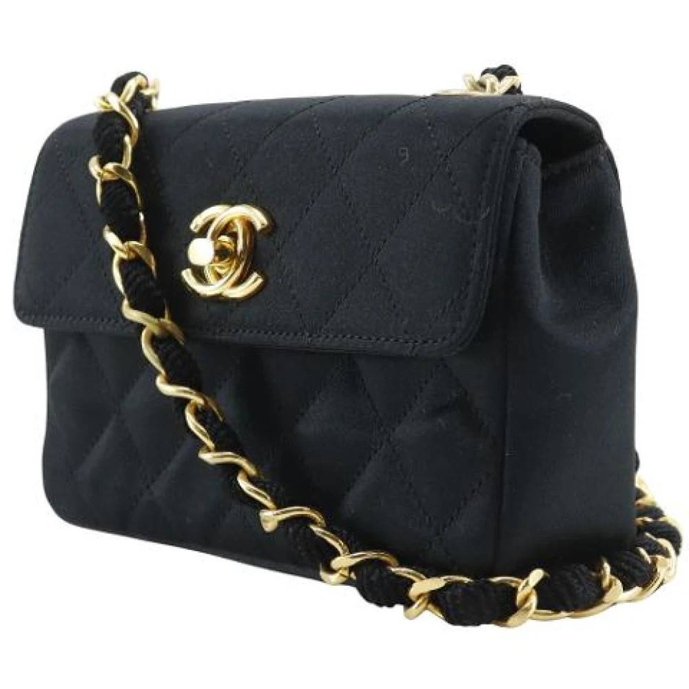 Chanel Vintage Pre-owned Satin Mini Bag - Vintage - Dame - Sort - ONE SIZE - Satin