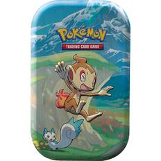 Pokemon Tin Kasse - 2022 Spring Sinnoh Stars Mini Tin: Chimchar (2 Boosters, Billedkort & Mønt)