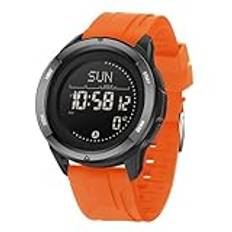 Forrader Herr digital klocka, militärklocka för män med nylon/silikonrem, vattentät stegräknare klocka mode armé taktisk sportklocka, Orange