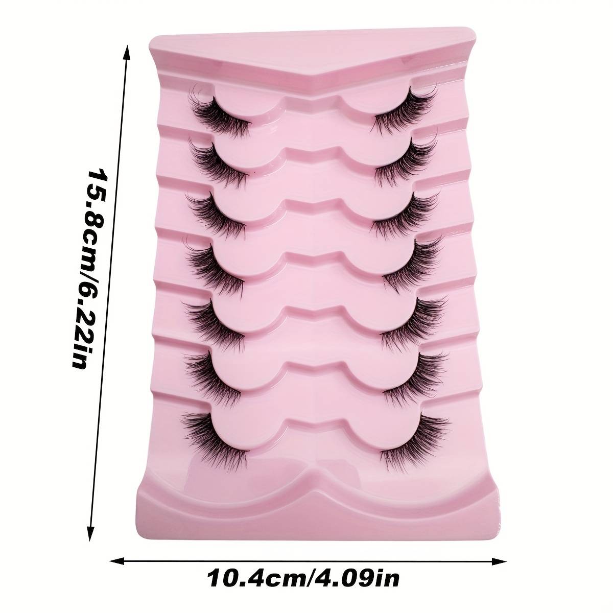 TEMU 7 Pairs Cross-style Crisscross Curved False Lashes | Half Lash | Comfortable & Natural Perfect For Halloween, Christmas, Dates, And Everyday Wear—an Ideal Gift