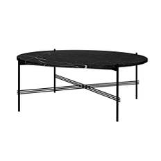 Gubi Ts Soffbord Ø105 Cm Svart/svart Marmor - Soffbord Stål Svart - 10017134