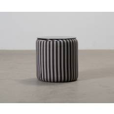 Sofacompany No. 8 puff med glasskiva randig