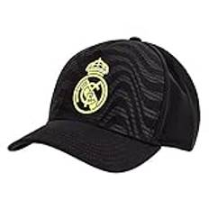 Officiell Real Madrid keps, svart gul modell. Los Blancos keps. Unisex, en storlek för vuxna och tonåringar.