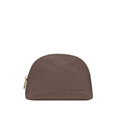 Longchamp - Le Foulonné sminkväska med präglad logotyp - dam - läder - one size - Brun