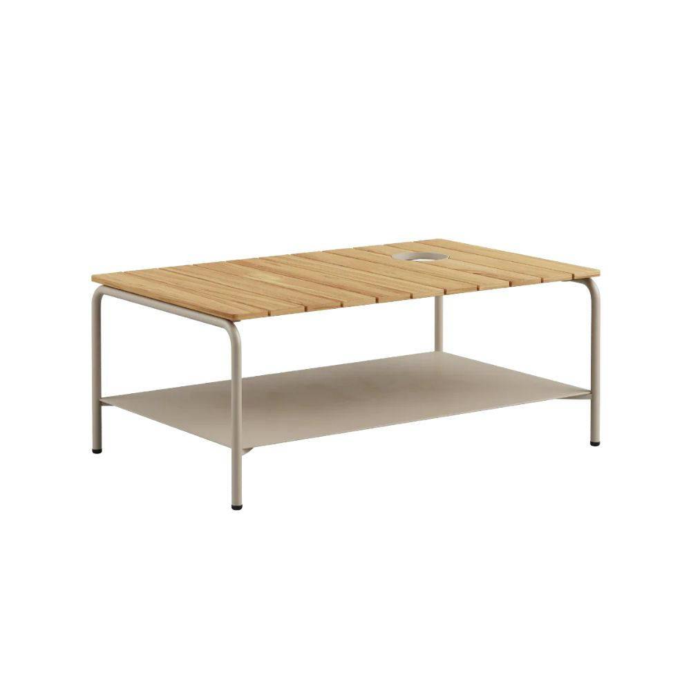 SACKit Patio Coffee Table 110x70 w/Accessory Fit Taupe