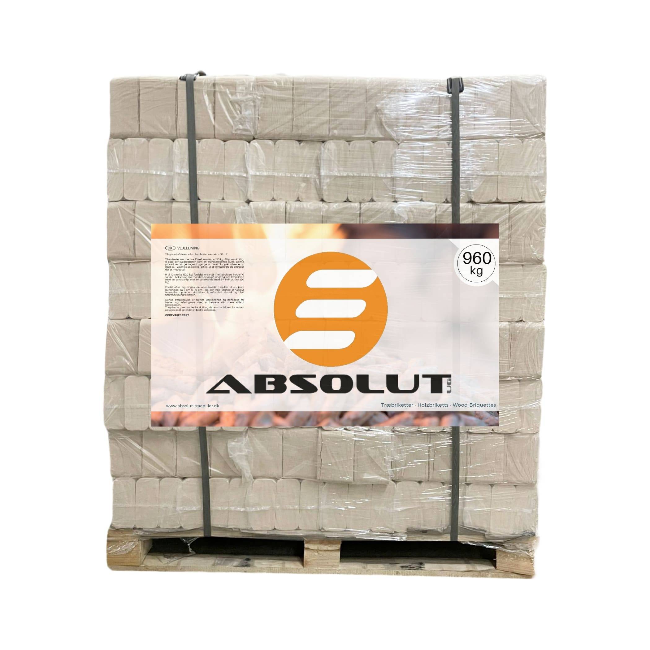Absolut Træbriketter RUF R LYS 1 palle (1080 kg).