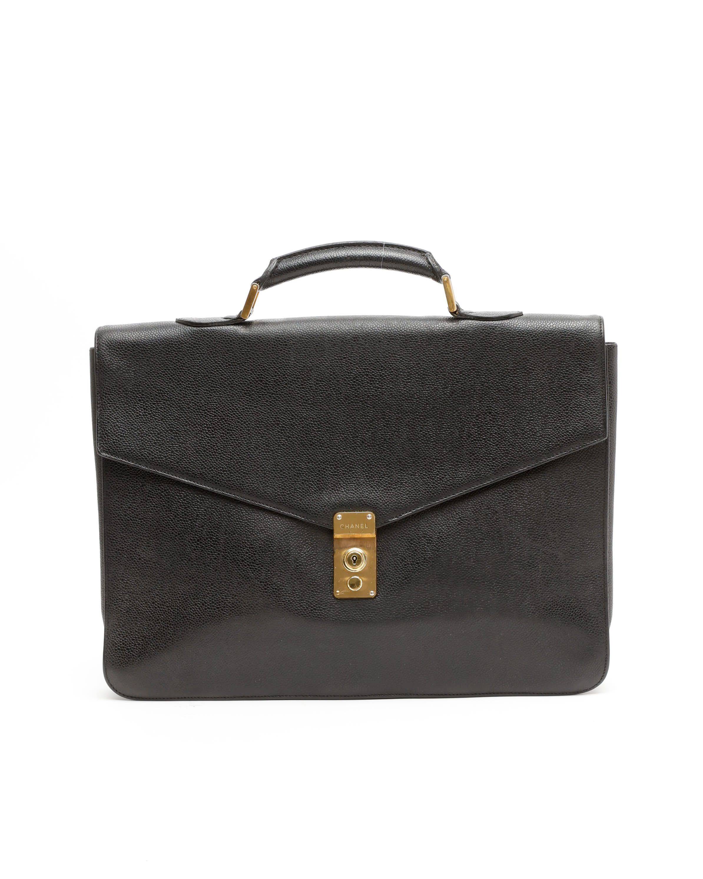Chanel Caviar Picolore Business Bag - Black (One Size)